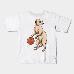 Meerkat Basketball player Basketball Kids T-Shirt